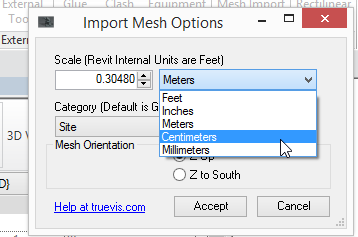 Mesh Import settings