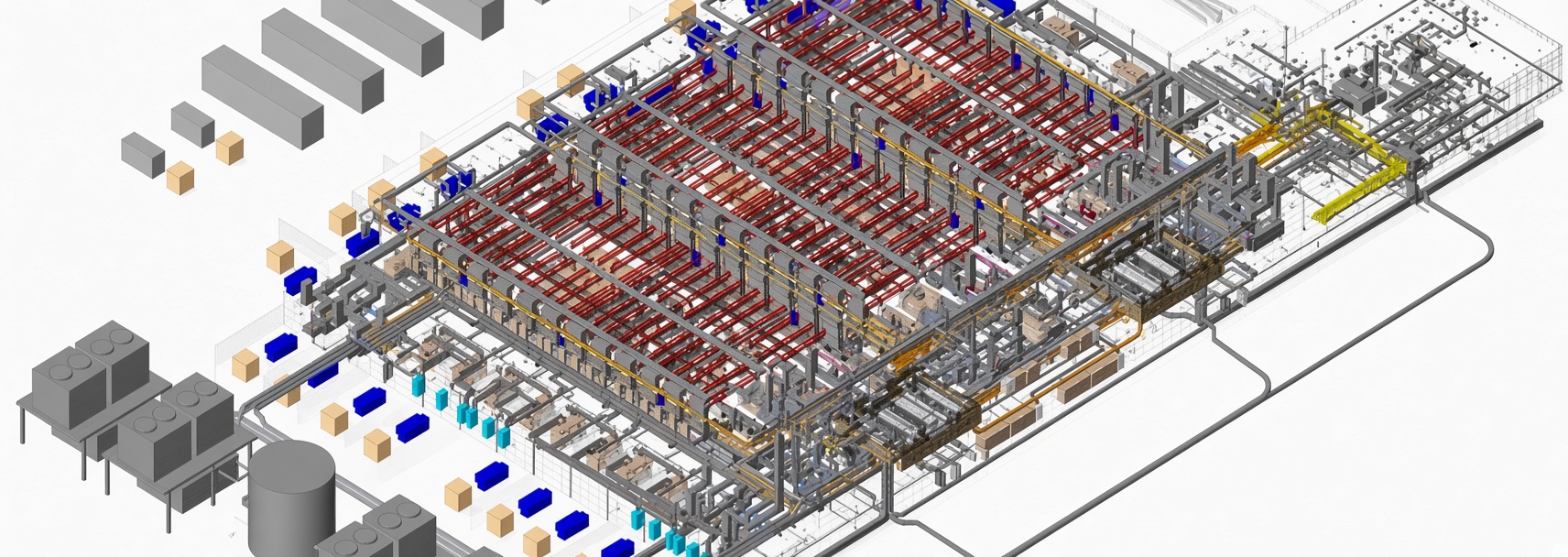 Revit MEP overview of a data center